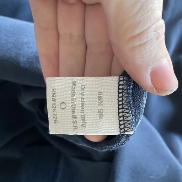 Kain Label Blouse Womens Large Blue Silk Button Tunic Minimalist Coastal Preppy - Picture 6 of 10